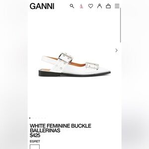Ganni Buckle Flats